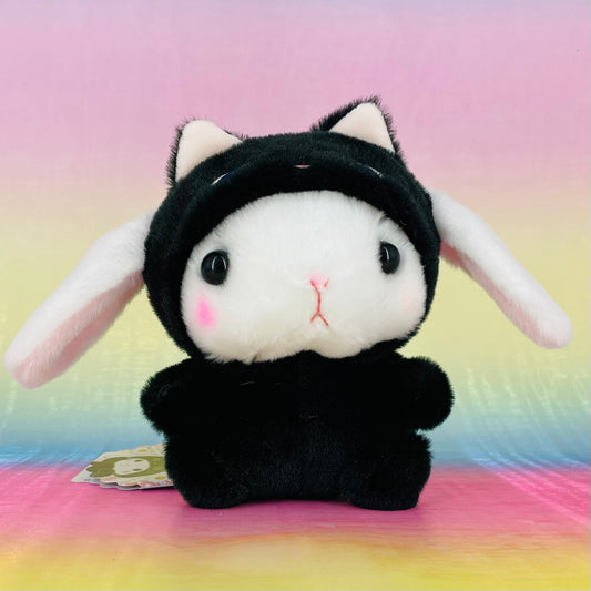 Loppy Yurugurumi The Rabbit - Wearing Black Cat Onsie - Small